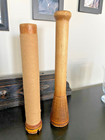Vintage Wooden Industrial Textile Mill Spools   Bobbins - Set Of 2