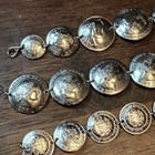 Vintage Coin Bracelet Foreign Silver Tone Peru Concave Variety Lot Of 3 Style 2