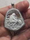 Amazing  Shell Cameo     mermaid    Silver 925 Free Shipment