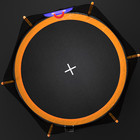 14ft Trampoline With Basketball Hoop Inflator And Ladder Orange