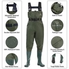 Fishingsir Fishing Waders For Men With Boots Womens Chest Waders 2-ply Nylon    