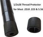 2pcs 1 2x28 Steel S s a thread Protector Black Oxide Knurled For  22lr Rifle