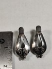 15g 925 Sterling Silver Antique Earrings Swirl Artisan Made 2 5    Marked Heavy