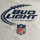 Nfl Bud Light Shirt New Football Official Beer Sponsor White Tee Size Large L