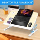 Adjustable Laptop Table Stand Lap Sofa Bed Tray Foldable Notebook Computer Desk