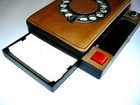 Vintage Leather Dial Pop Up Rolodex Telephone Directory Case Mid Century Modern