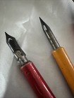 Vtg Calligraphy Dip Pens Steel Nibs Wood Handles Lettering Drawing Set Lot Of 5