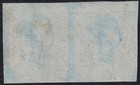 1841 Es11 Sg14 2d Blue Plate 3 Fine Used Pair Rarity  g  Acle 576 Cancel  ge gf 