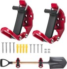 2 Pack Shovel Holder Wall Mount For Truck   Trailer  Adjustable Rubber-coated