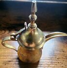 Antique Mini Islamic Middle East Dallah Brass Coffee Pot Copper 5  Uae Signed