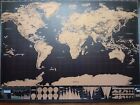 Deluxe World Map Traveler Scratch Off With Us States  Country Data -big 32 
