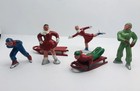 Antique    Barclay Manoil White Ice Skaters  Lead Figurines Lot    1930-40 s 