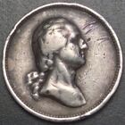1860 s Washington Lincoln Silver Medal By Paquet  Us Political Token ingot bar 