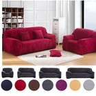 Stretch Plush Thick Couch Sofa Cover Chair Sofa 1 2 3 4 Seat Slipcover Protector