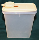 Vintage Tupperware Junior Cereal Storer Keeper Container  Tan Flip Top Lid
