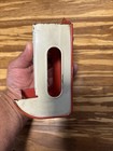 Vintage - Metal Kitchen Match Box Wall Mount Holder - White Red - Flower Art