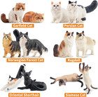 12pcs Realistic Cat Figurines Plastic Cat Figure Cat Cake Topper Kitten Toy   