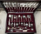 Vintage Eternally Yours 1847 Rogers Silver Plate Flatware Set - 102 Pieces   Box