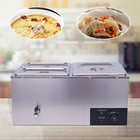 Commercial Food Warmer Steam Table 3 Pan Buffet Bain Marie Countertop Stainless
