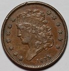 1835 Classic Head Half Cent - Rotated Die - Us 1 2c Copper Coin