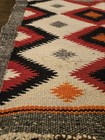 Antique Navajo Rug Native American Indian Vtg Weaving 48x22 Eye Dazzler Textile