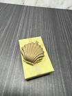 Vintage Givenchy Gold Tone Clam Shell Solid Perfume Compact