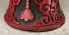 Antique Chinese Red Cinnabar Hand Carved Lacquer Vase  10 h