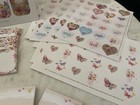  75 Huge Lot Spring Stationary Notecards Stickers Bookmarks Recipe Cards Hearts