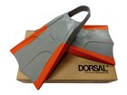 Dorsal Bodyboard Bodysurfing Floating Swimfins Grey orange Mens Us Size 8 5-9 5