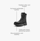 Men s Military Tactical Boots With Side Zipper  Lightweight Durable Work Boots