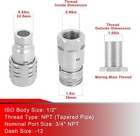 3 4  Npt Flat Face Hydraulic Quick Connect Couplers Couplings Skid Steer Bobcat