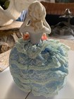 Antique German Porcelain Pin Cushion Half-doll With Georgian Hairstyle