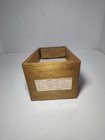 Vtg Wooden Baccarat Card Dealing Shoe     Printed Drawing Rules Chart  No Handle