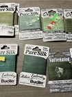 Lot Of 19 Pure 100  Silk Ribbon  Bucilla Green Shades Various Widths Unused