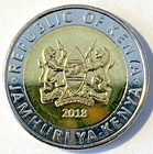 2018 Kenya 20 Shillings Bi-metallic Coin African Bush Elephant Animal Wildlife