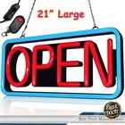 Large Led Open Sign 21  Neon Light Bright For Restaurant Bar Store Shop Business