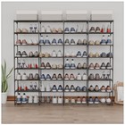 Large 8-tier Shoe Rack - Holds 64 Pairs  Metal   Plastic  Space-saving Organizer