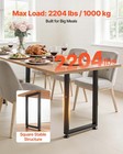 Vevor Steel Table Legs 29 1 X 17 7 In Square 2204 Lbs Heavy Duty Set Of 2 Black