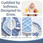 Baby Muslin Bibs And Burp Cloths 6 Pack Soft Absorbent Cotton Adjustable Grad   
