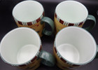 Set Of 4 Lenox Holiday Greetings Chickadee Coffee Mugs New 