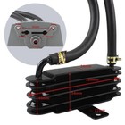 Motorcycle Oil Cooler Radiator Kit Aluminum Universal 158mm For 50cc- 125cc