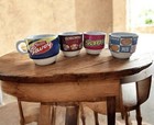 Set Of 4 Collectible 6oz Stackable Mugs Vintage-style Venezuela Branding Treats