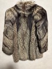 Lanvin Saga Silver Fox Fur Long Coat Luxury Real Fur Silver Brown Free Authentic