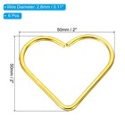 Dream Catcher Rings 6pcs 2 Inch Gold Metal Heart Macrame Hoop For Diy Craft Wall