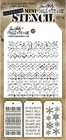 Mts018 Tim Holtz Mini Layered Stencil Set 3 pkg-set  18