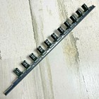 Ernst 1 2  Drive 13  Socket Organizer Rail With 11 Twist Lock Clips - Black