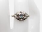 Antique 1920s  50ct Natural Alexandrite Diamond 14k White Gold Ring