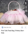 Nwt new Pottery Barn Pink Fairy Flower Tulle Candy Treat Bag For Costume