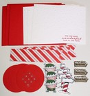 Stampin Up Greeting Card Kit  x4  env  Christmas Elf Santa s Workshop North Pole