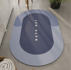 Non-slip Super Absorbent Floor Mat Quick Drying Bathroom Shower Carpet Rug oval